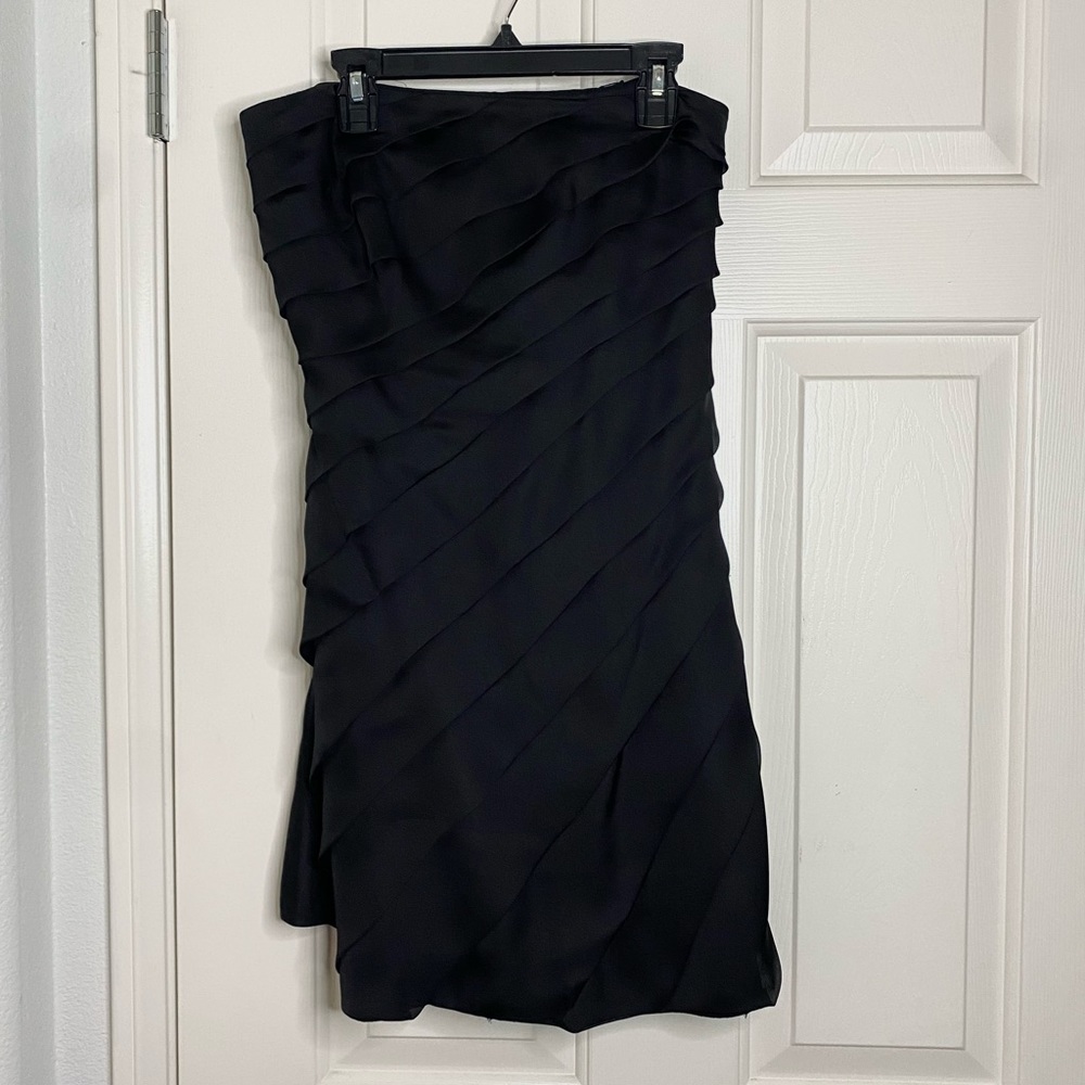 Ann Taylor black ruffle sleeveless dress